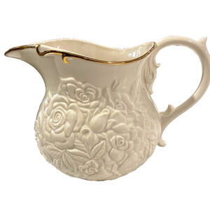 Lenox Water Pitcher Conforti Collection 24K Gold Trim 6"